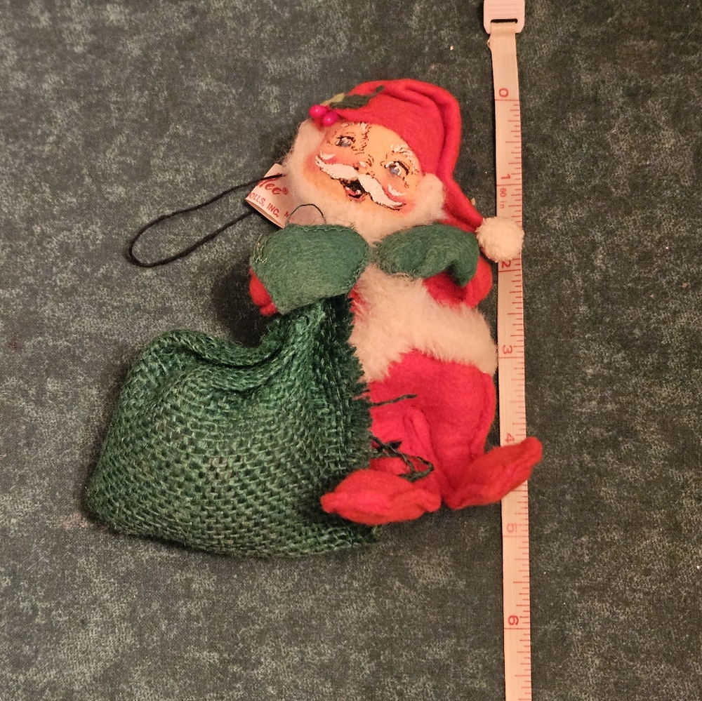 Vintage 1980 Annalee 5" Santa Ornament